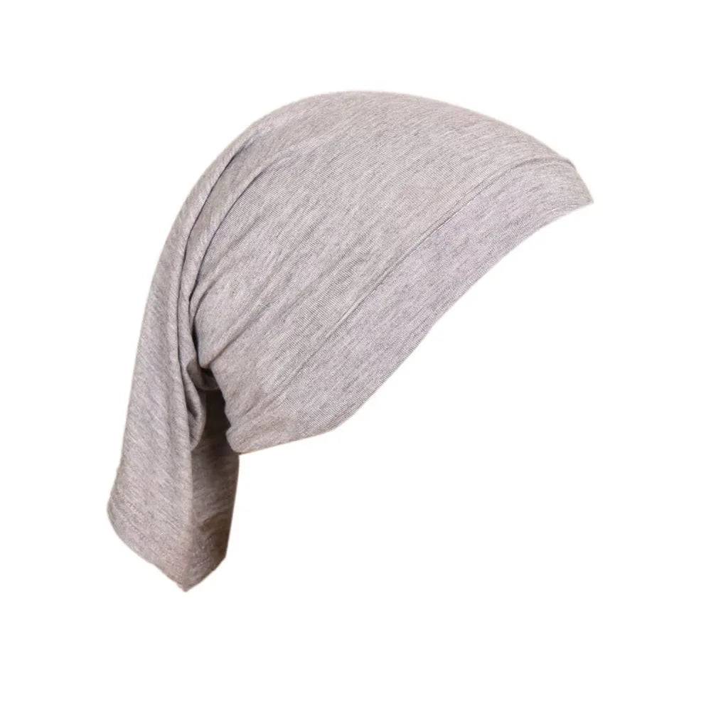 Muslim Underscarf Turban Hijab Ninja Inner Hat Women Chemo Cap Hair Loss Cover Bonnet Instant Bonnet Femme Musulman Headband