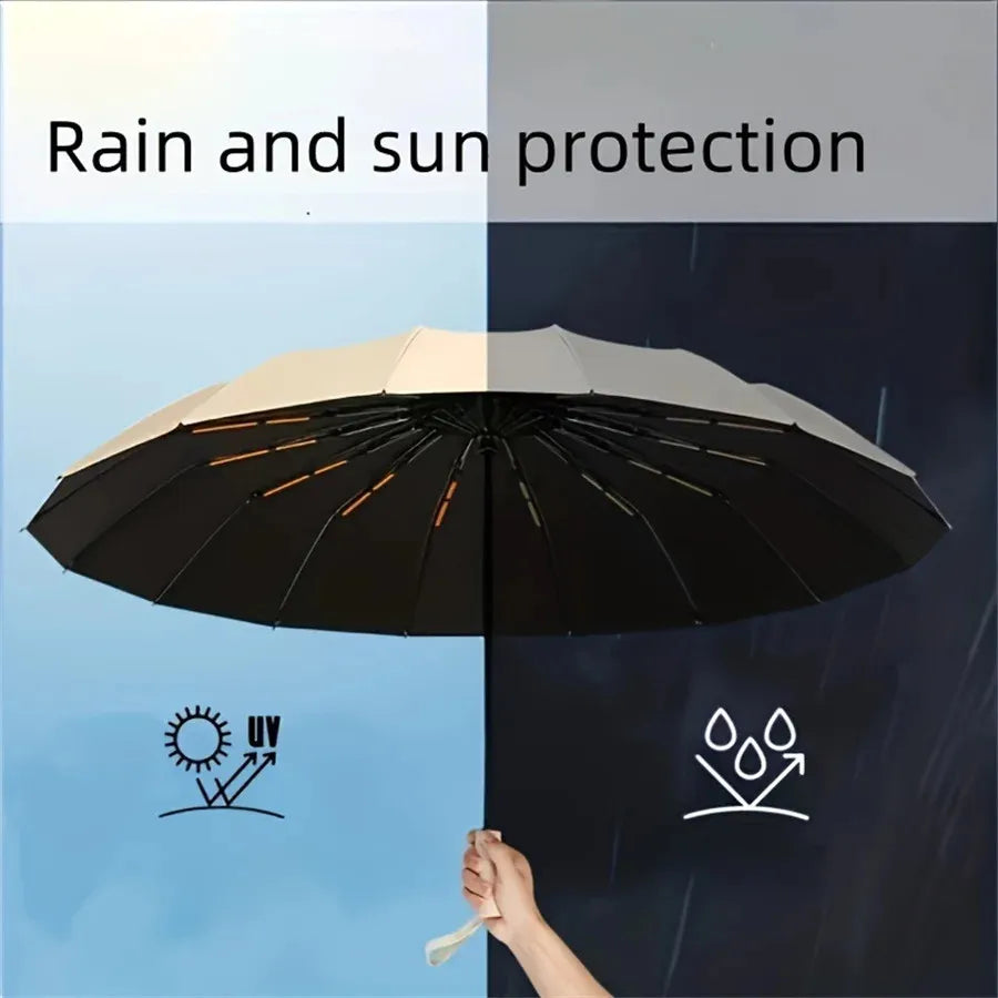 UPF 50+ UV Sun Umbrella Automatic Windproof Folding Compact Travel Parasol Rain