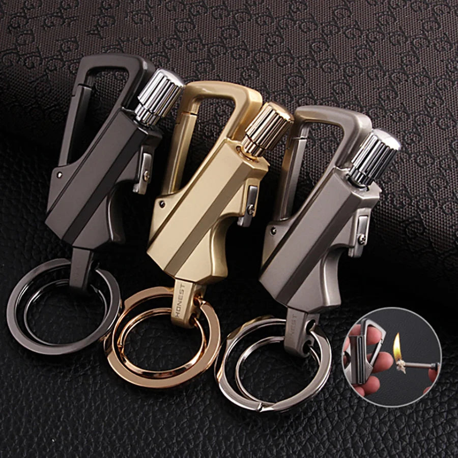 New Multifunctional Match Coal Oil Lighter Outdoor Waterproof Portable Wine Open Keychain Men Smoking Accessories Gifts