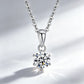 0.5ct-1.0ct VVS1 D Color Moissanite Necklace 925 Soild Sterling Sliver Chain with Certificate Fine Jewelry for Woman Jewelry