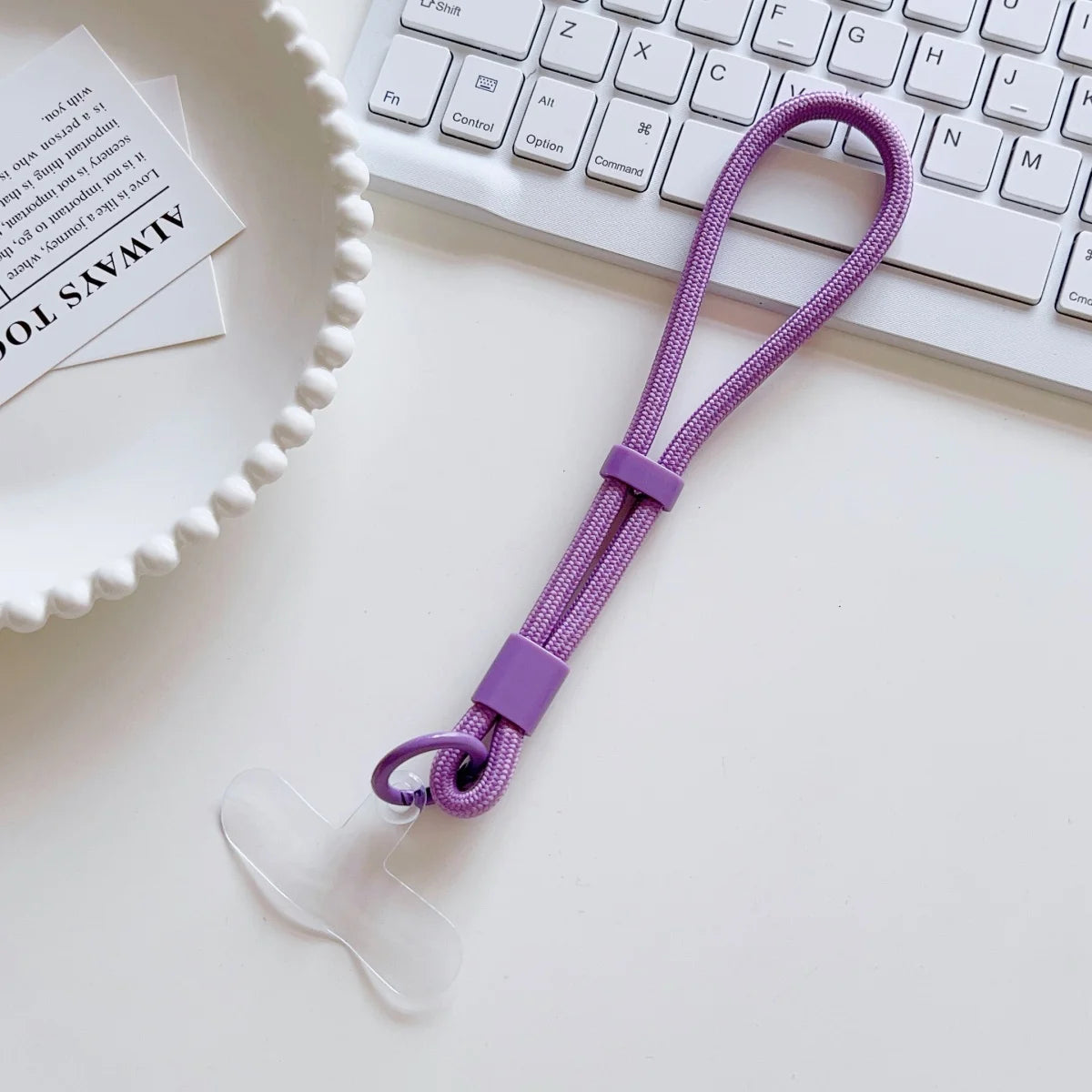 Universal Adjustable Mobile Phone Lanyard Short Wrist Strap with Self-locking Anti-drop Design Durable Polyester Phone Strap