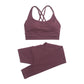 SOISOU Nylon Yoga Set Women's Tracksuit Gym Fitness Set Woman 2 Pieces Leggings Sports Bra Breathable Sportwear Woman Clothes