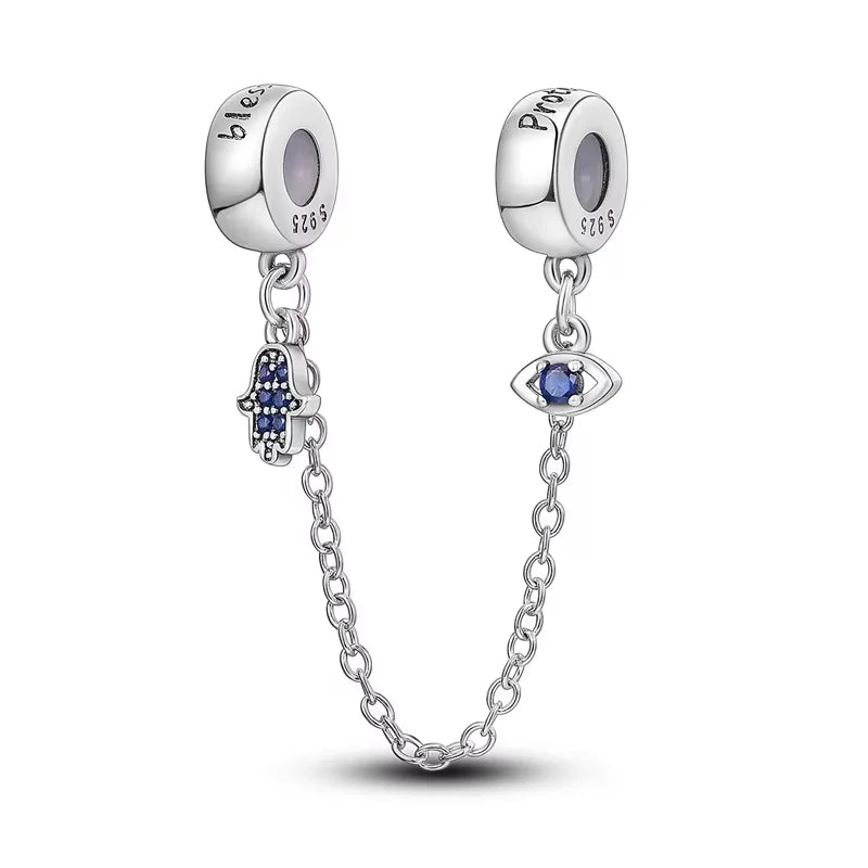 Hot Sales 925 Sterling Silver Charms Beads Devil's Eye Fatima's Hand Cross Beads Fit Original Bracelet Women DIY Jewelry Gifts