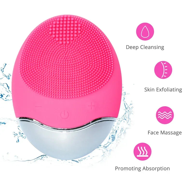 Electric Facial Cleansing Brush Massage Spa Skin Instrument Pore Cleaner Meter Cleaning Cleanser Tools