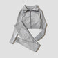 2/3Pcs Women Yoga Suit Seamless Knitted Yoga Pants Leggings Clothing Zipper Long Sleeve Crop Top Fitness Wear Sportswear Gym Set
