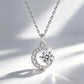 0.5ct-1.0ct VVS1 D Color Moissanite Necklace 925 Soild Sterling Sliver Chain with Certificate Fine Jewelry for Woman Jewelry