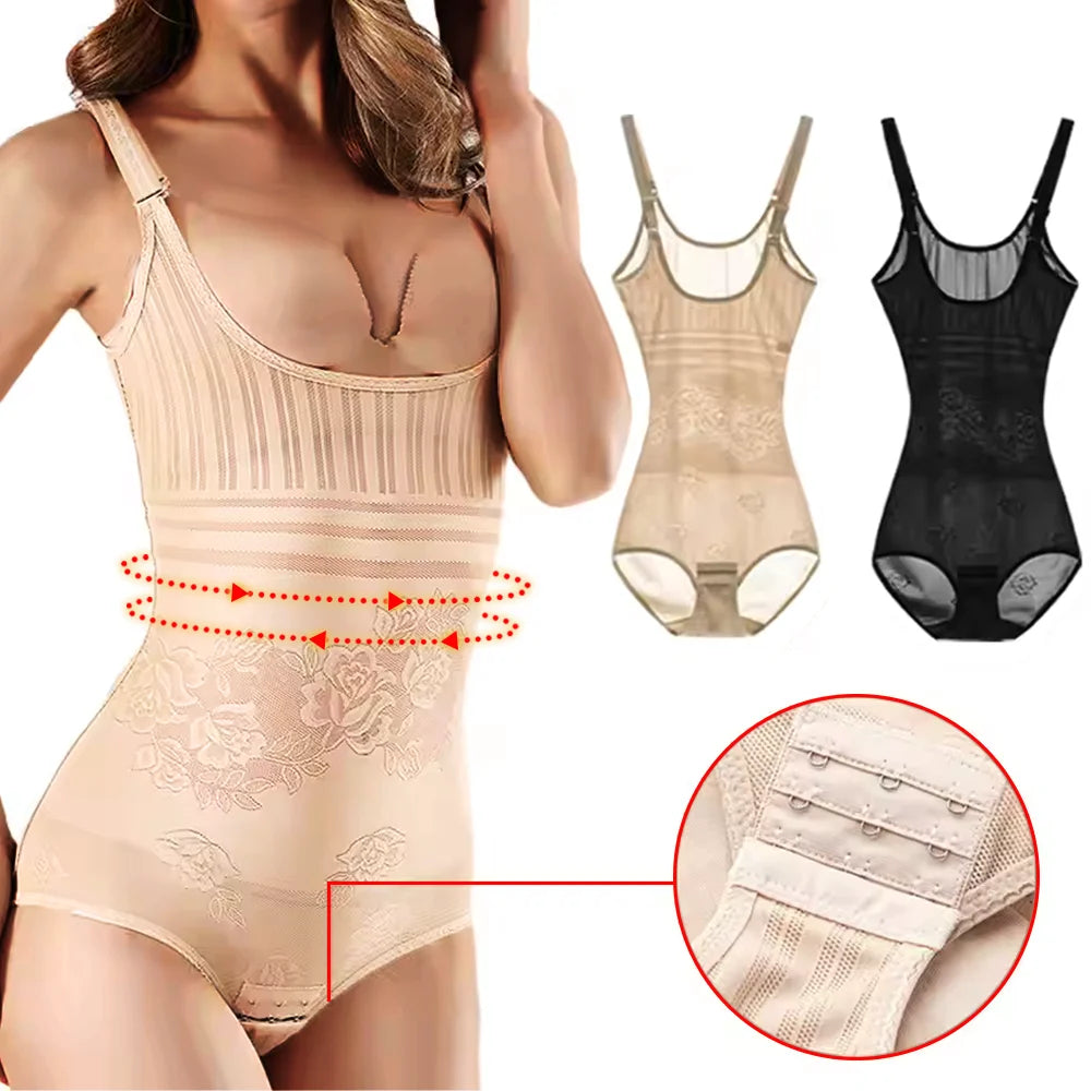 Body Shaper Women Waist Trainer Slimming Tummy Control Underwear Flat Belly Corset Bodysuit Shapewear Cincher Firm Underbust