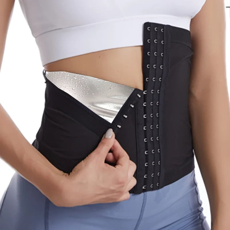 Women Abdomen Reducer Shapewear Workout Sauna Suits Fitness Sweat Waist Trimmer Belt Shaper Fat Burning Belly Slimming Corsets