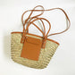 Fashion Handbags Handmade Rattan Basket Bag Designer Wicker Woven Women Summer Beach Straw Shoulder Crossbody Bags Tote Purse