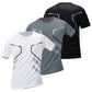1/2/4Pcs Men's Summer Solid Color Mix And Match Short-sleeved Young Men's Loose Quick-drying Sports Running Shirt Middle-aged T-