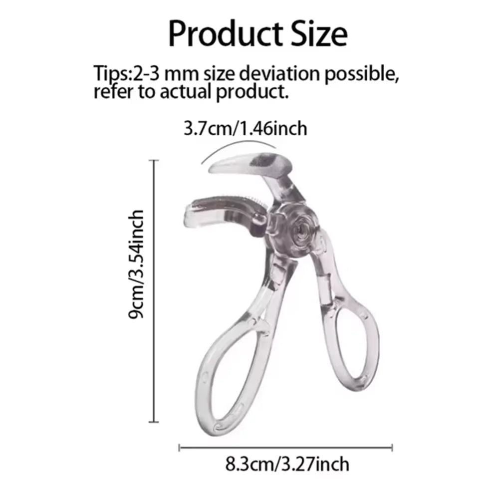Dual-Type Eyelash Curler with Comb, Wide & Partial Clip Lash Curler Tool, Natural Curl Long-Lasting Eye Makeup Beauty Tool
