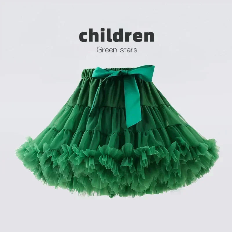Children's Skirt Baby Girls Tutu Skirt Fluffy Children Ballet Kids Pettiskirt Baby Girl Skirts Princess Tulle Party Dance Skirts