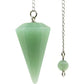 Natural Stone Quartz Agates Pendant Reiki Healing Cone Amethyst Charm Pendulum Pendants For Divination Dowsing Reiki Crystals