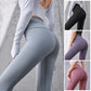 UPF50+Ribbed Yoga Pants High Waisted Gym_eggings Sport Women Fitness SeamlessFemale Legging Tummy Control RunningTraining Tights