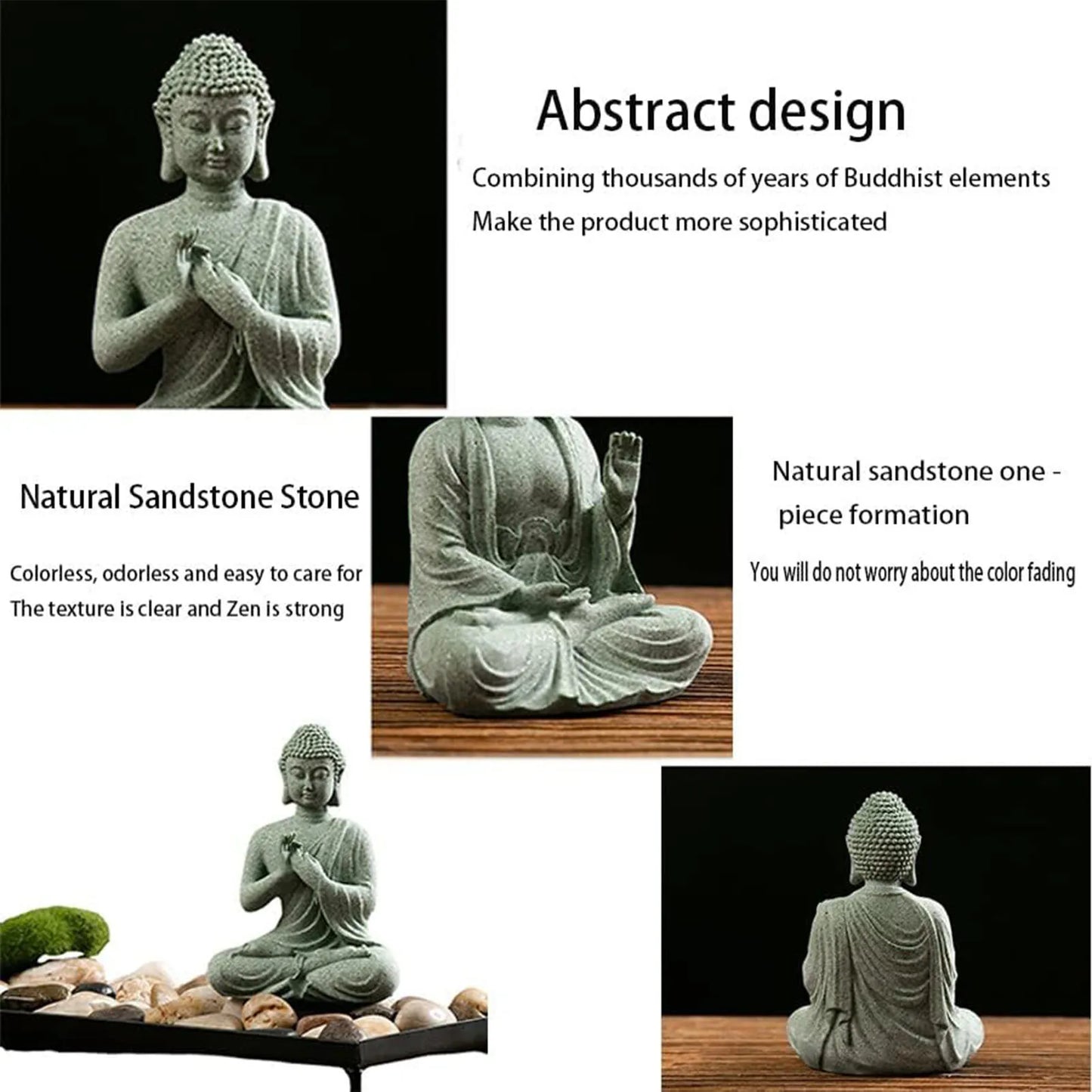 Meditating Buddha Statue Sculpture Spiritual Sustenance Meaningful Statues for Birthday Gifts New Year's Gifts