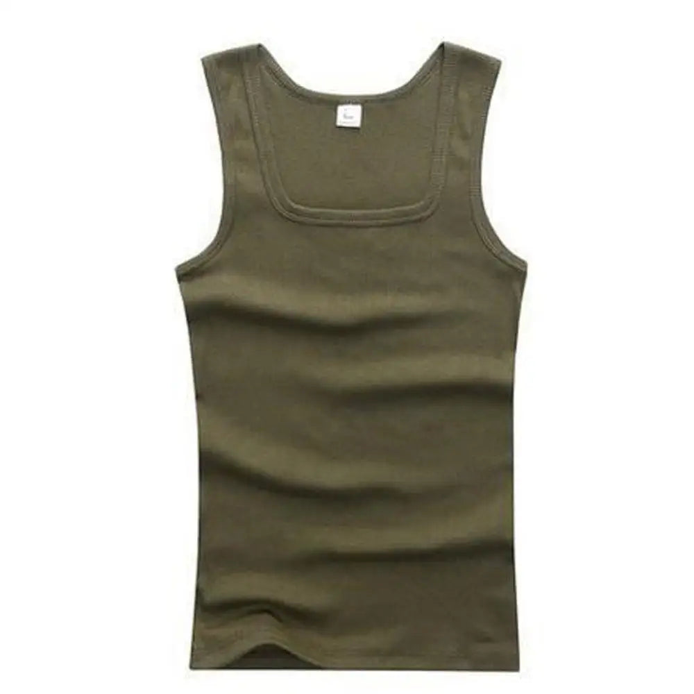 Hot Sale Men's Sleeveless Breathable Fitness Vest Basic Elastic Tank Top Men's Cotton Bodybuilding T-shirt Classic Color Clothes