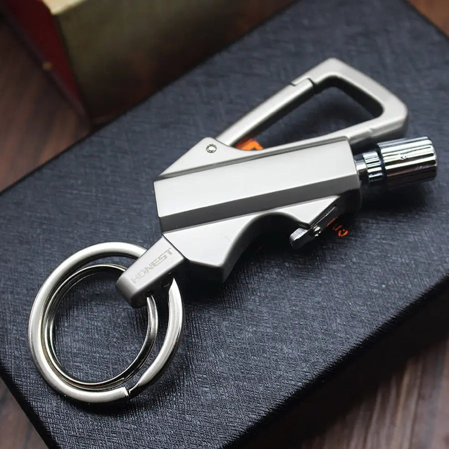 New Multifunctional Match Coal Oil Lighter Outdoor Waterproof Portable Wine Open Keychain Men Smoking Accessories Gifts