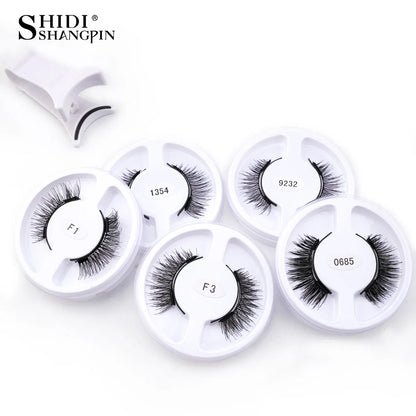 5 Styles 1 boxes Reusable Magnetic Eyelashes Tweezers Set Lash Extension Natural Curler 3-Step Press On False Eyelashes in bulk