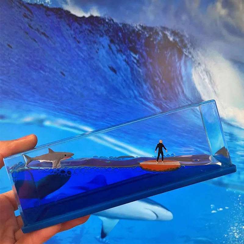 Cruise Fluid Drifting Bottle Titanic Black Pearl Dinosaur Era Style Drifting Ship Ornament Home Boy Girl Gift Desktop Decoration