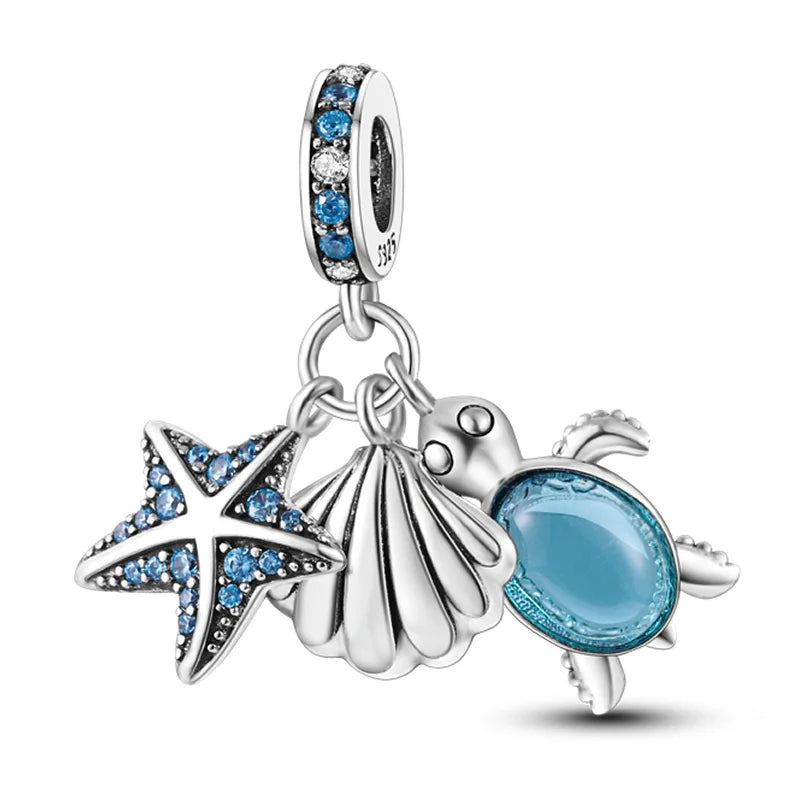 2026 Hot Sale Charms Bead 925 Sterling Sliver Pink Butterfly Luminous Firefly Dangle Fit Bangle Bracelet Necklace DIY Jewelry