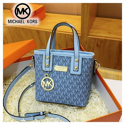 Michael Kors Ladies' one shoulder crossbody bag, fashionable and casual MK classic print, girls' mini bag, travel handbag