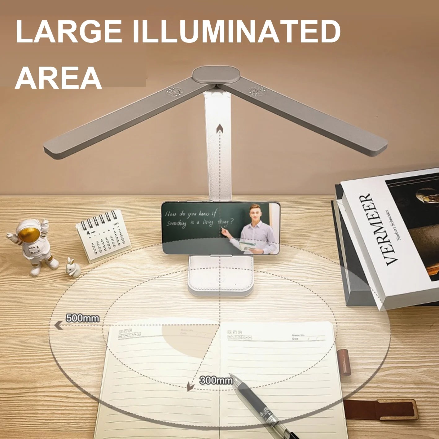 USB Desk Lamp 3 Levels Dimmable Touch Night Light USB Rechargeable Eye Protection Foldable Table Lamp For Bedroom Bedside Desk