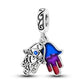 Hot Sales 925 Sterling Silver Charms Beads Devil's Eye Fatima's Hand Cross Beads Fit Original Bracelet Women DIY Jewelry Gifts