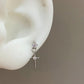 Mini Crystal Zircon Stud Earrings Sweet Needle Unisex Ear Studs Pendant Cross Star Earbone Jewelry Cool Cute Punk Grunge Jewelry