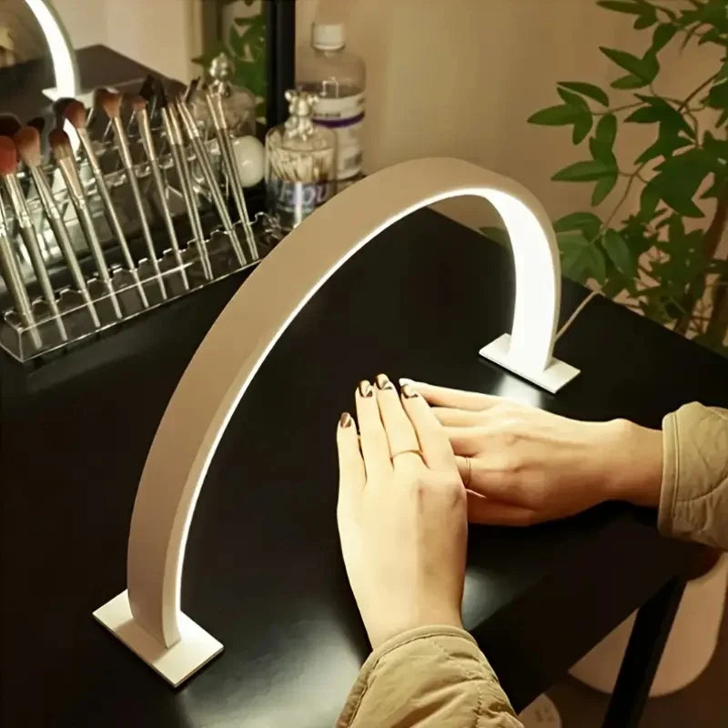 New Moon Nail Work Lamp - Beauty Work Desk Lamp, Three-color USB Power Supply - Black/White/Pink, Suitable for Nail Art, Eyelash