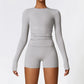 2/3PCS Yoga Set Women Workout Set Seamless Sportswear Gym Clothing Fitness Long Sleeve Crop Top High Waist Leggings Sports Suits