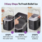 LOEFME 12kg/24h Electric Ice Maker Machine Bullet Ice 6 Mins 9pcs Ice Cubes Self-Cleaning Ice Maker for Home Cafes Camping Party