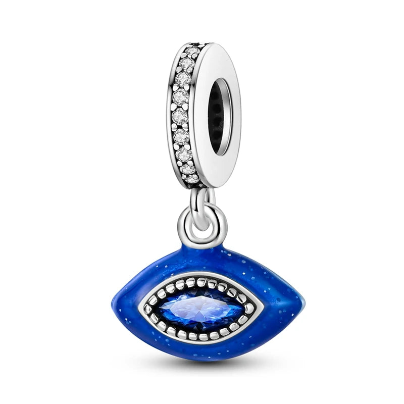 Hot Sales 925 Sterling Silver Charms Beads Devil's Eye Fatima's Hand Cross Beads Fit Original Bracelet Women DIY Jewelry Gifts