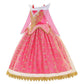 2026 Disney Sleeping Beauty Aurora Princess Dress Girl Cosplay Off Shoulder Kids Gifts Fancy Party Girl Baby Fine Lace Dress Set