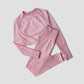 2/3/5PCS Seamless Women Yoga Set Workout Sportswear Gym Clothing Fitness Long Sleeve Crop Top High Waist Leggings Sports Suits