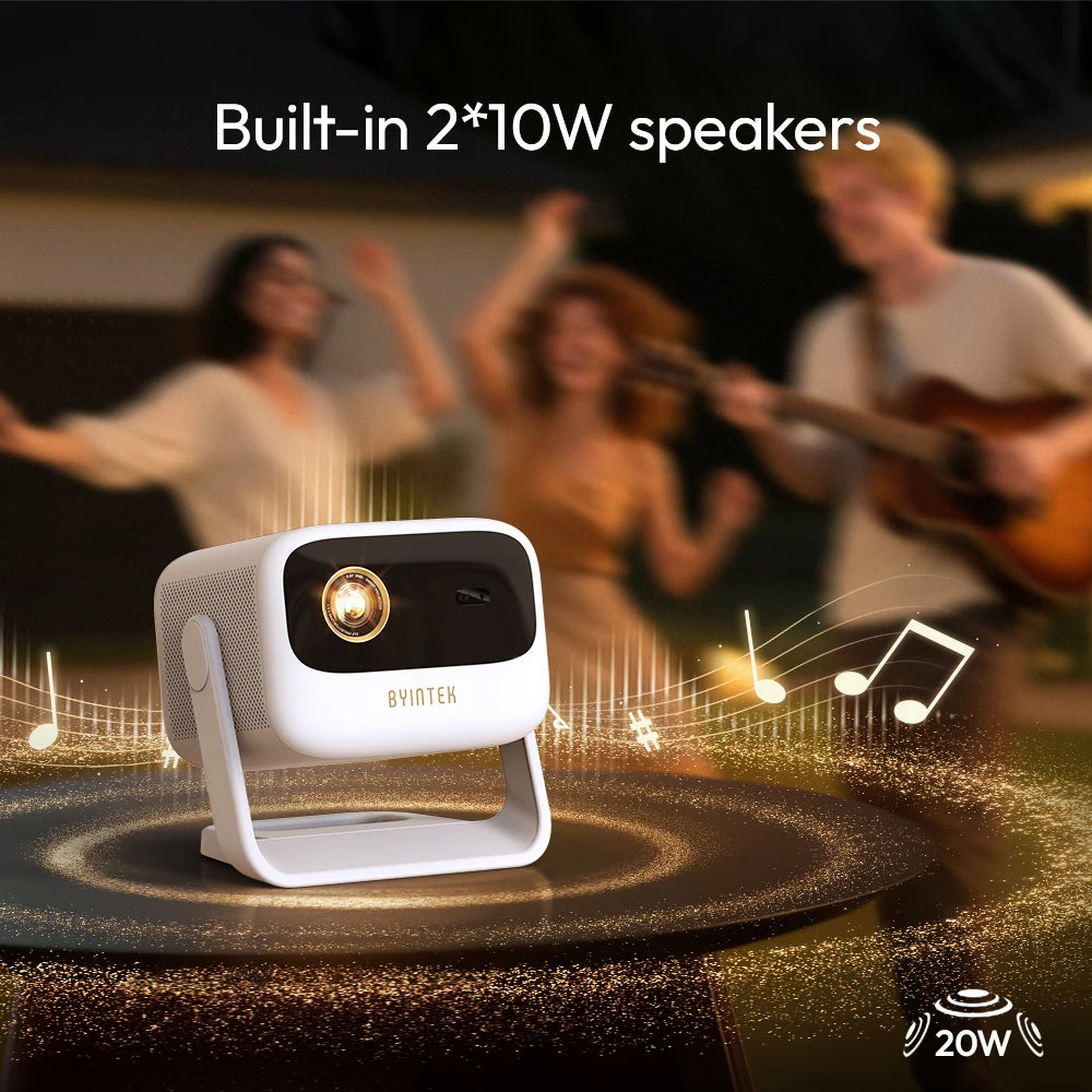 BYINTEK U90 Projector 4K Google TV 11.0 Full HD1080P Cinema WiFi Portable 1080P Home Theater Video DLP Projector with Battery