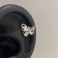 1pcs Quality Shiny Cross Zircon 316L Stainless Steel Ear Bone Nail Y2K Style Silver Color Earring for Women Cochlear Accessories