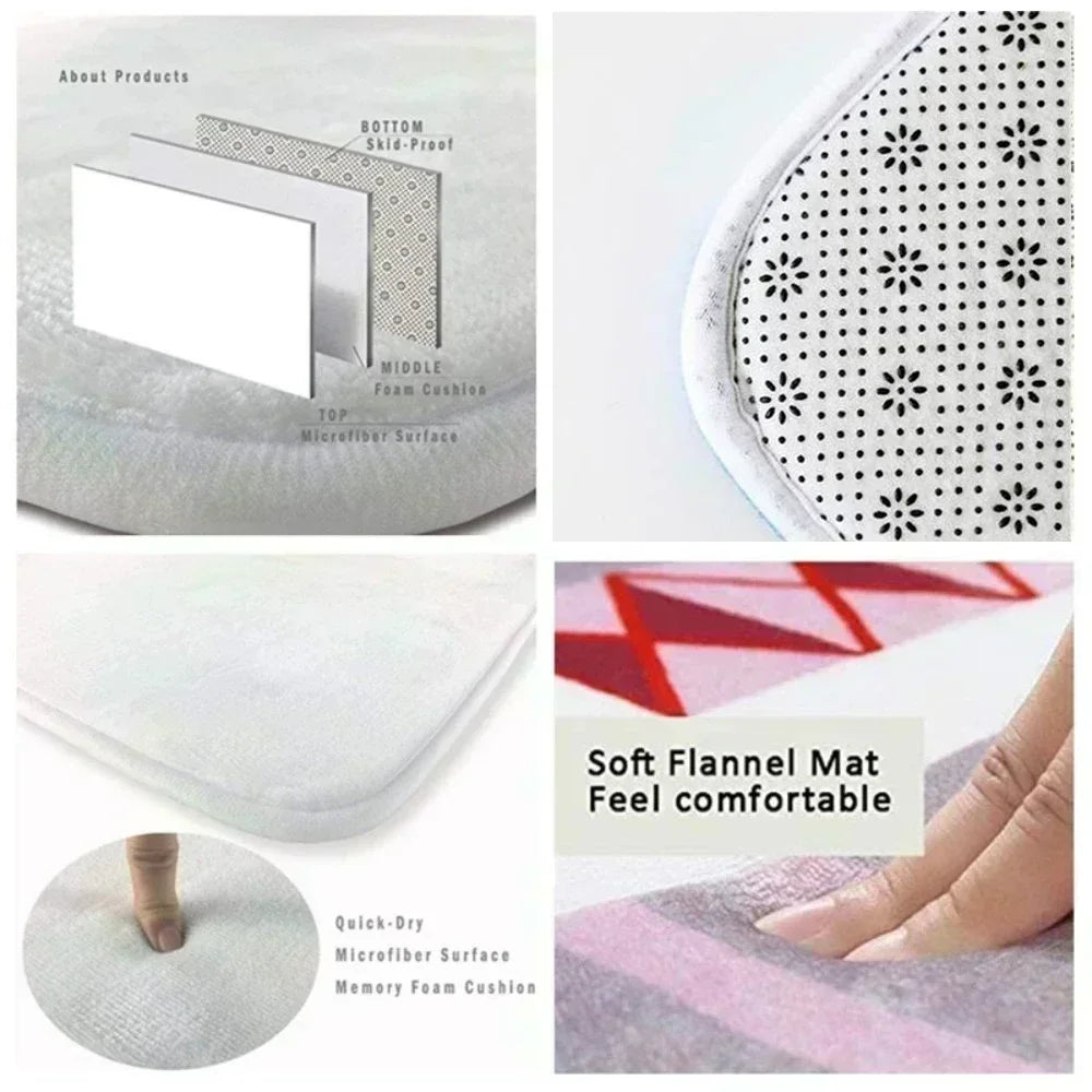 Islam Muslim Prayer Mat Living Room Decor Anti-slip Carpets Bedroom Bedside Soft Rug Entrance Doormat Machine Washable Carpet