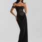 Mozision One Shoulder Lace See Through Sexy Maxi Dress Women Gown Fashion Off-shoulder Sleeveless Backless Club Long Dresses
