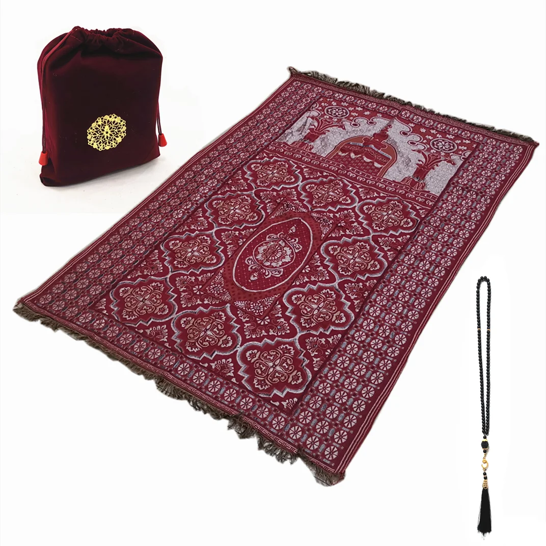 Traveling Prayer Mat Pocket Prayer Rug Islamic Sejadah 70*110cm