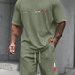 Men's Tracksuit 2 Piece O-neck Short Sleeve Shirt Shorts Set Men's Running Suit Plus Size T shirts Man Clothing Summer T-shirt