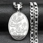 Islam Muslim Arabic Quran Medal Pendant Necklace for Women Men Stainless Steel Gold Color Hip Pop Religion Arab Jewelry Gifts