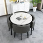 Nordic Round Dining Tables Set for Dining Room Furniture Kitchen Dining Table Set with 4 Chairs Home  Light Luxury Center Tables