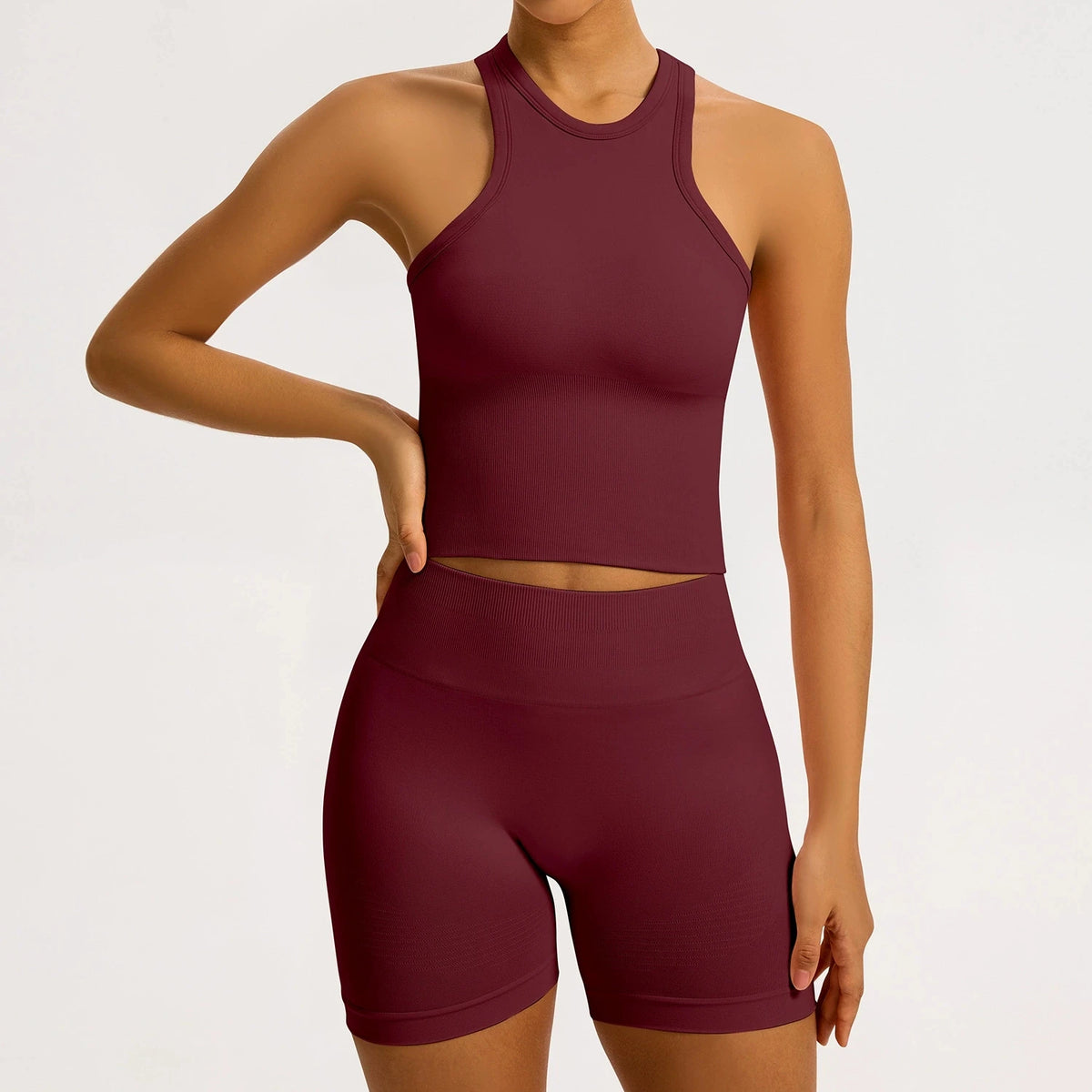 2/3PCS Yoga Set Women Gym Long Sleeve Sports Suits Fitness Bra Crop Top Workout Clothes Female Solid Seamless Legging Sportswear