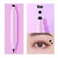 2 in 1 Black Eyeliner Stamp Waterproof Sweat-proof Dual-ended Liquid Eyeliner Quick Dry Easy Applying Eyeliner Pen Lazy Makeup