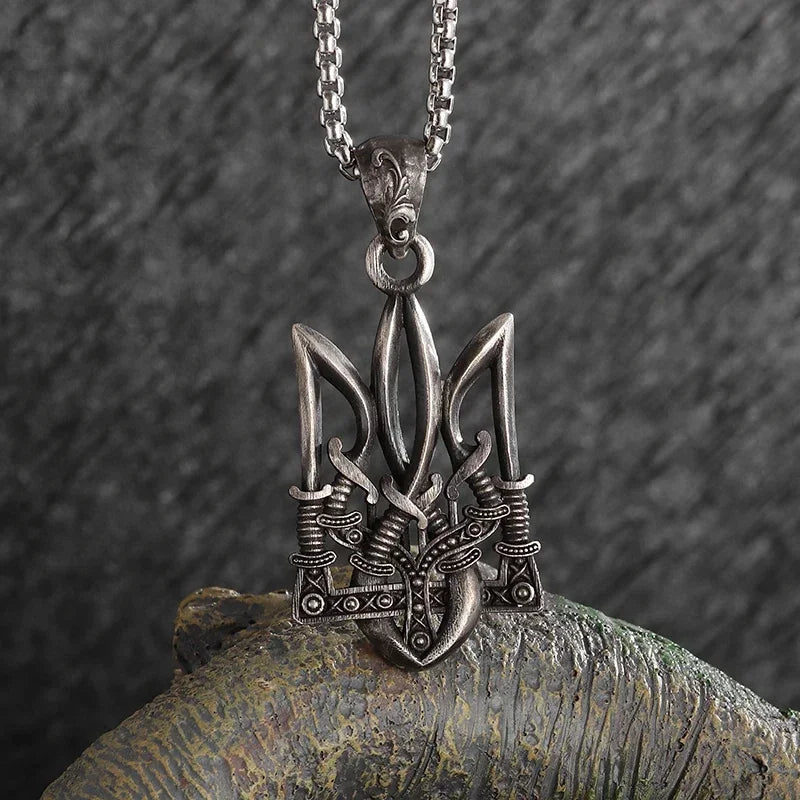 Vintage Gothic Skull Jesus Cross Pendant Necklace Catholic Jewelry for Men Punk Religious Amulet Necklace