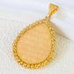 Arabic Islamic Simple Necklace Pendant 21k Gold Plated Dubai Wedding Vintage Coins Pendants Exotic Classic Ayatul Kursi Jewelry