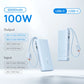 Baseus 145W Power Bank 25000mAh Fast Charging Built-In Type-C Cable Portable Battery Charger for iPhone Samsung MacBook Tablet