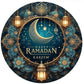 2D Ramadan Mubarak Aluminum Sign - 1pc 8x8" Glam Wall Hanging, Home Party Decor, Perfect Festival Gift