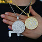 Iced Out Muslims Allah Pendant Necklace Silver Color Pave Zircon CZ Letter Charm Bling Women Men Hip Hop Jewelry