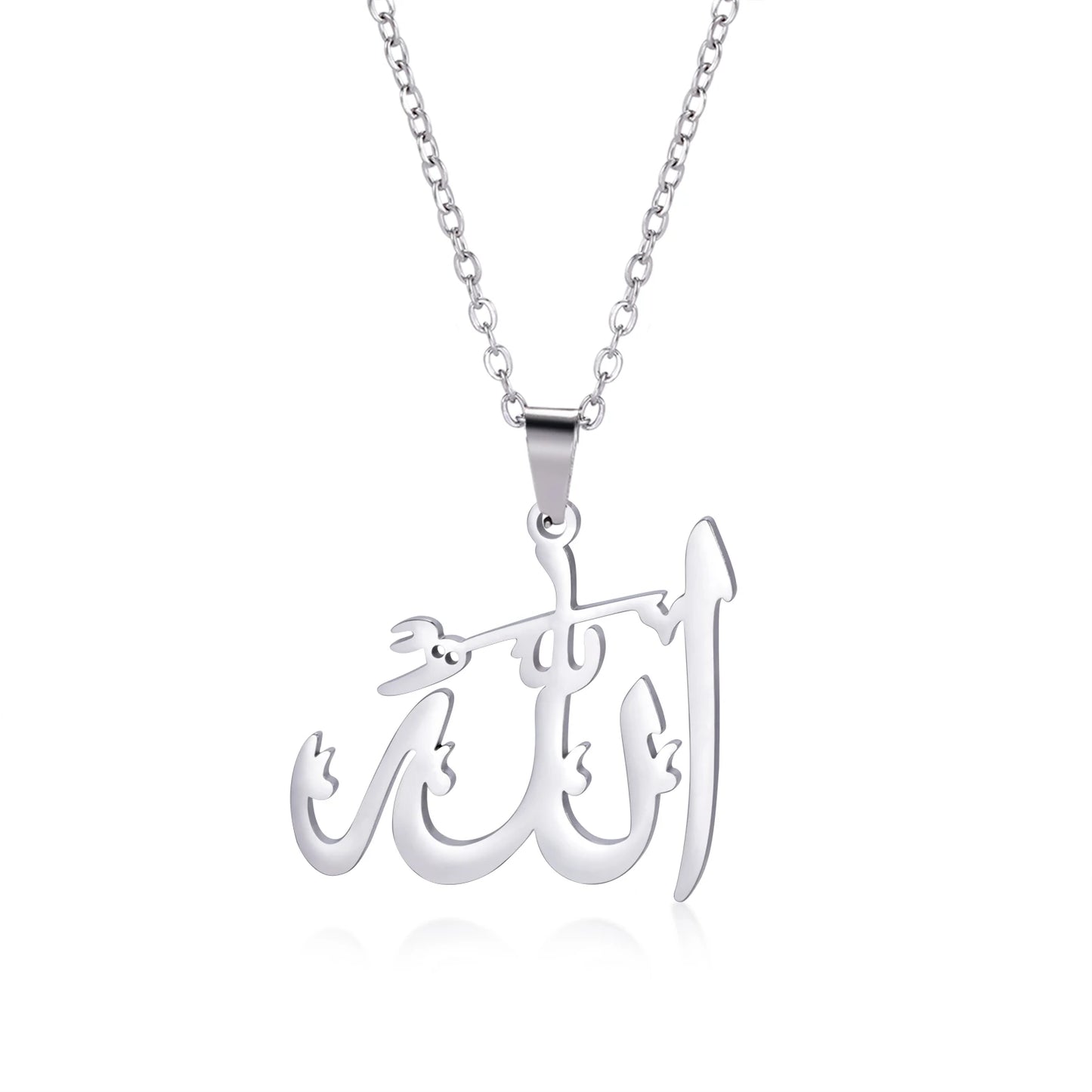 LIKGREAT Arabic Islam Necklace God Allah Pendant Nackchain for Women Men Muslim  Protection Amulet Jewelry Gift